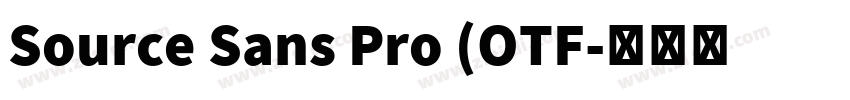 Source Sans Pro (OTF字体转换